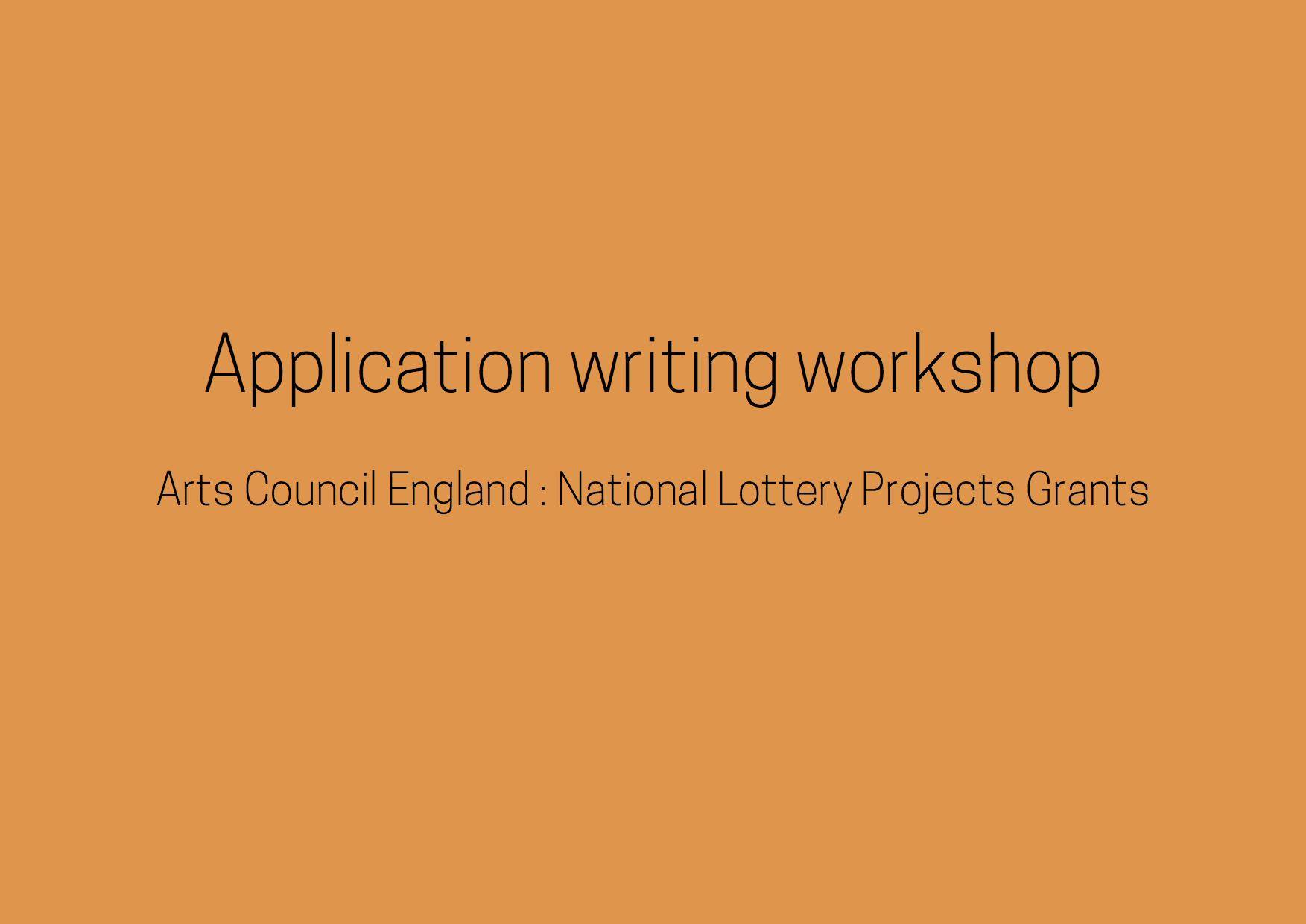 National Lottery Projects Grants (ACE)